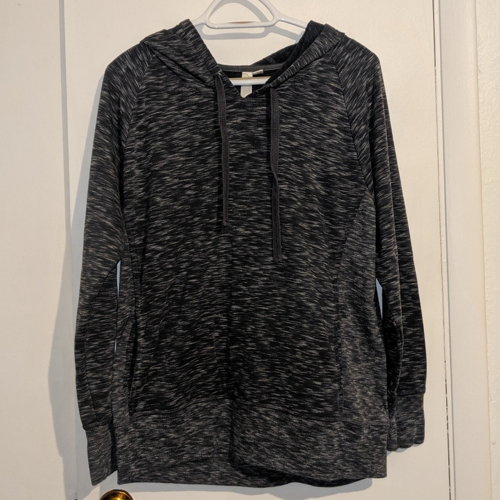 GreenTea, X-large, heathered gray hoodie